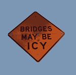 icy bridge sign image