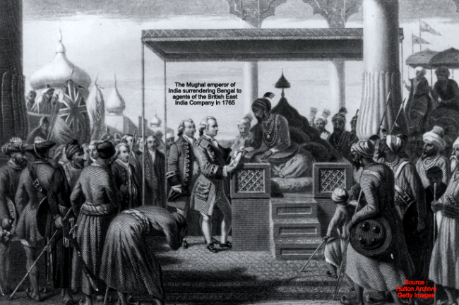 Mughal emperor surrenders to British East India Company