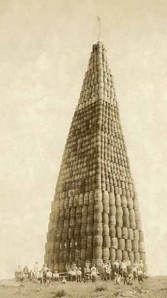 Alcohol barrels to be burned