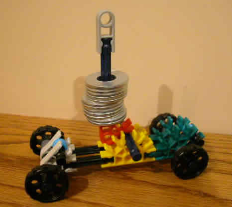 Simple K'Nex car with washers
