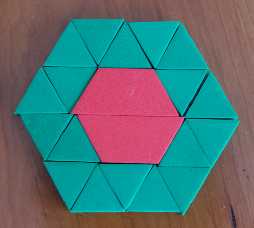 Hexagon around trapezoids