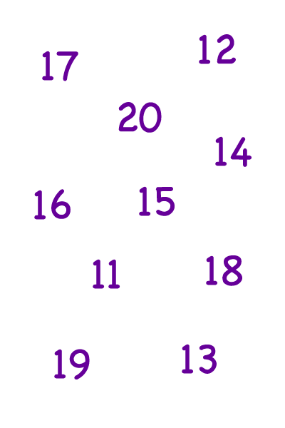 Numbers 11 - 20 