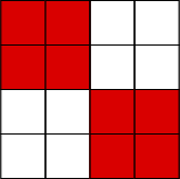 Square with 8 red squares