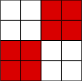 Square with 8 red squares rotated