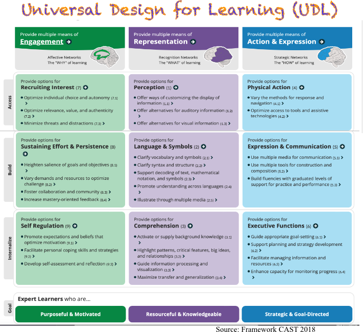 Universal design for learning framework